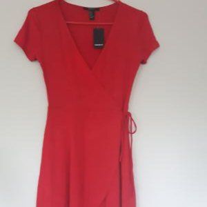 Short Sleeve Red Dress